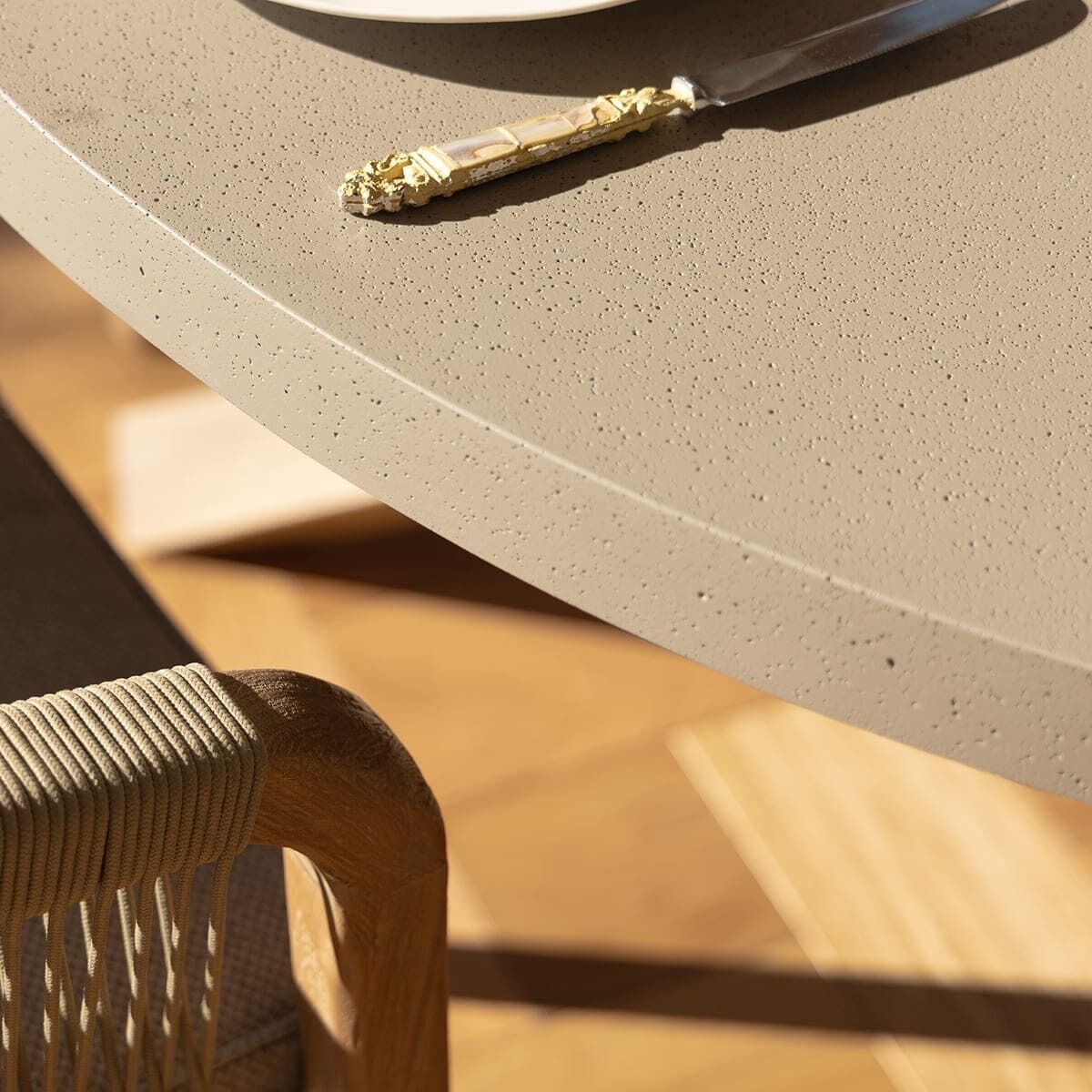 Maze - Martinique Rope Weave 6 Seat Round Dining Set - Blythe Living
