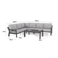 Maze - New York Aluminium Corner Sofa Set - Dove Grey - Blythe Living