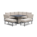 Maze - Outdoor Fabric Pulse Square Corner Dining Set with Rising Table - Oatmeal - Blythe Living