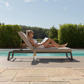 Maze - Outdoor Fabric Allure Sun Lounger - Oatmeal - Blythe Living