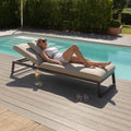 Maze - Outdoor Fabric Allure Sun Lounger - Oatmeal - Blythe Living