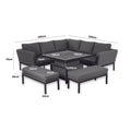 Maze - Outdoor Fabric Pulse Square Corner Dining Set with Rising Table - Oatmeal - Blythe Living