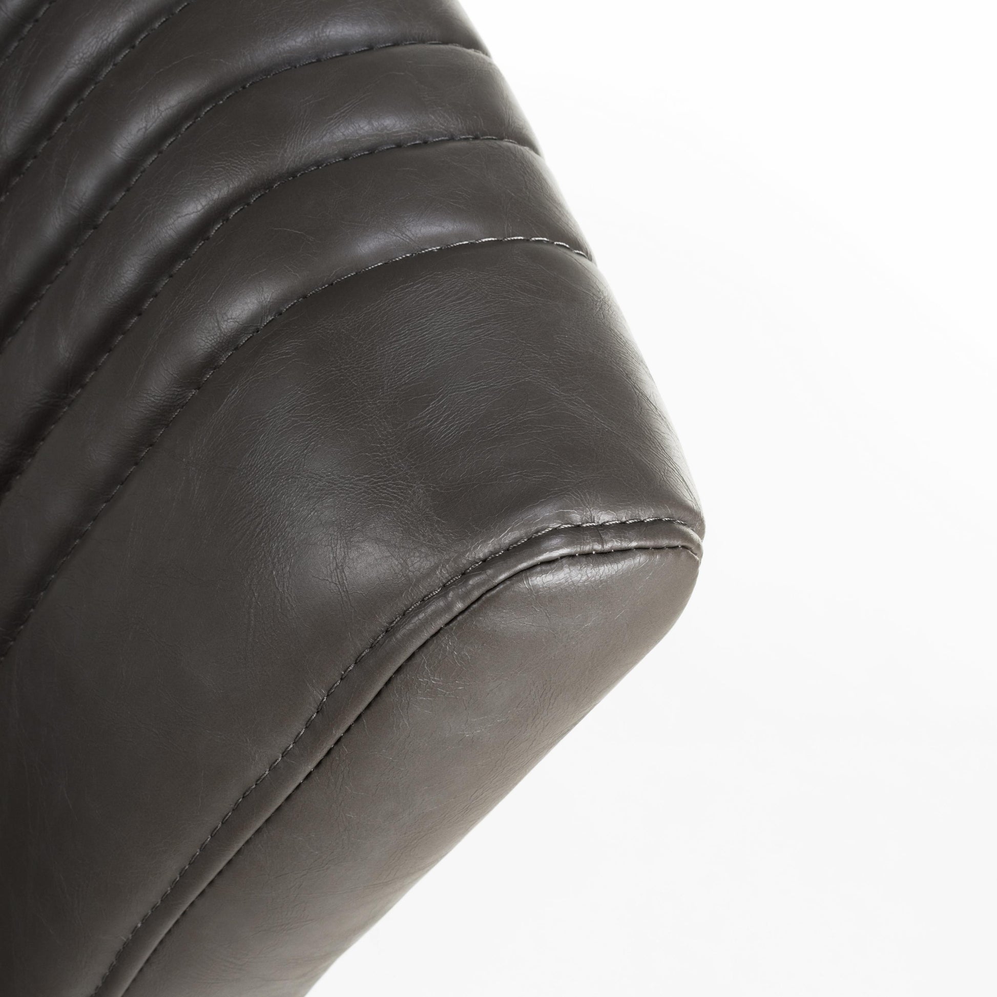 Archer Cantilever Leather Effect Grey Dining Chair - Blythe Living