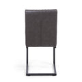 Archer Cantilever Leather Effect Grey Dining Chair - Blythe Living