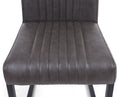 Archer Cantilever Leather Effect Grey Dining Chair - Blythe Living
