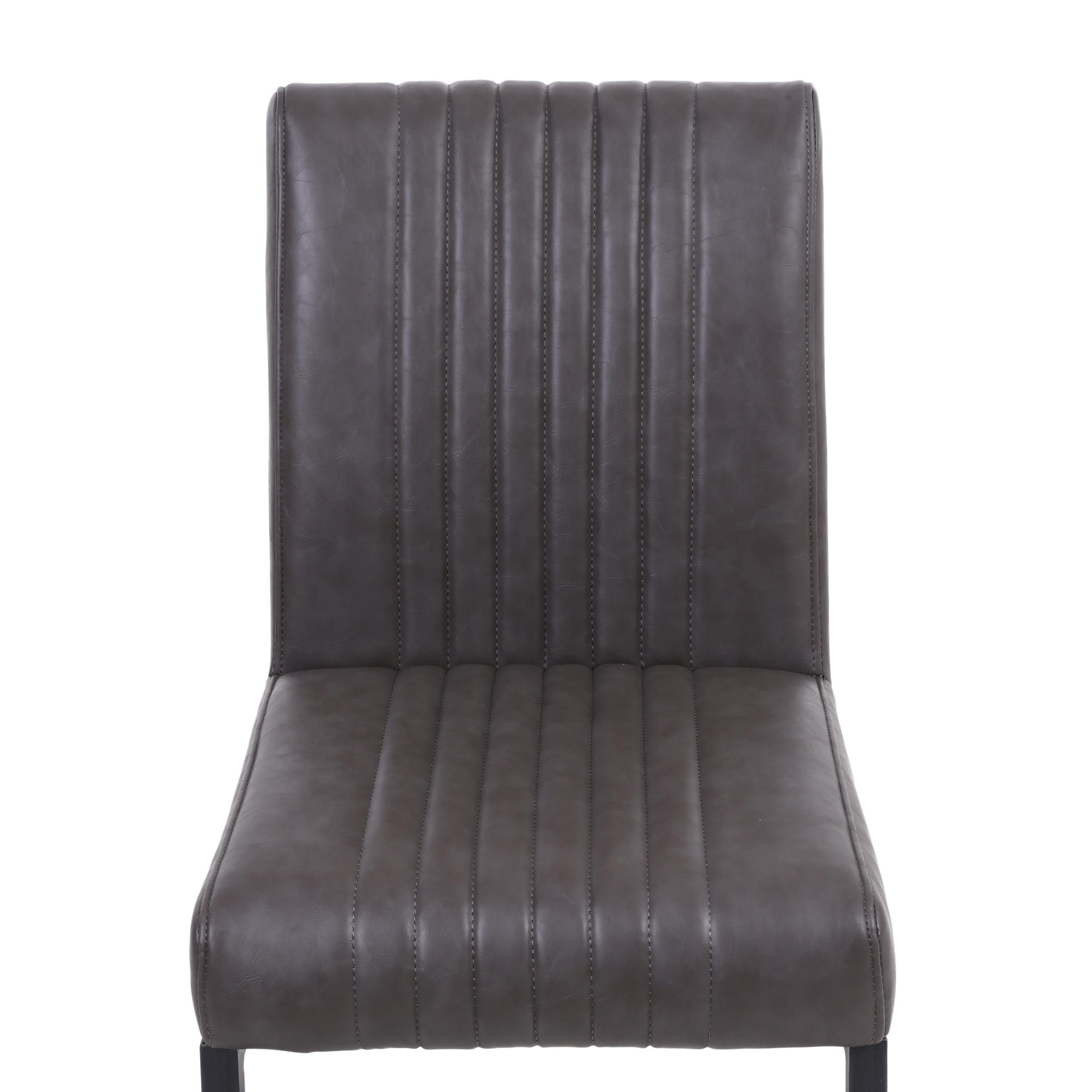 Archer Cantilever Leather Effect Grey Dining Chair - Blythe Living
