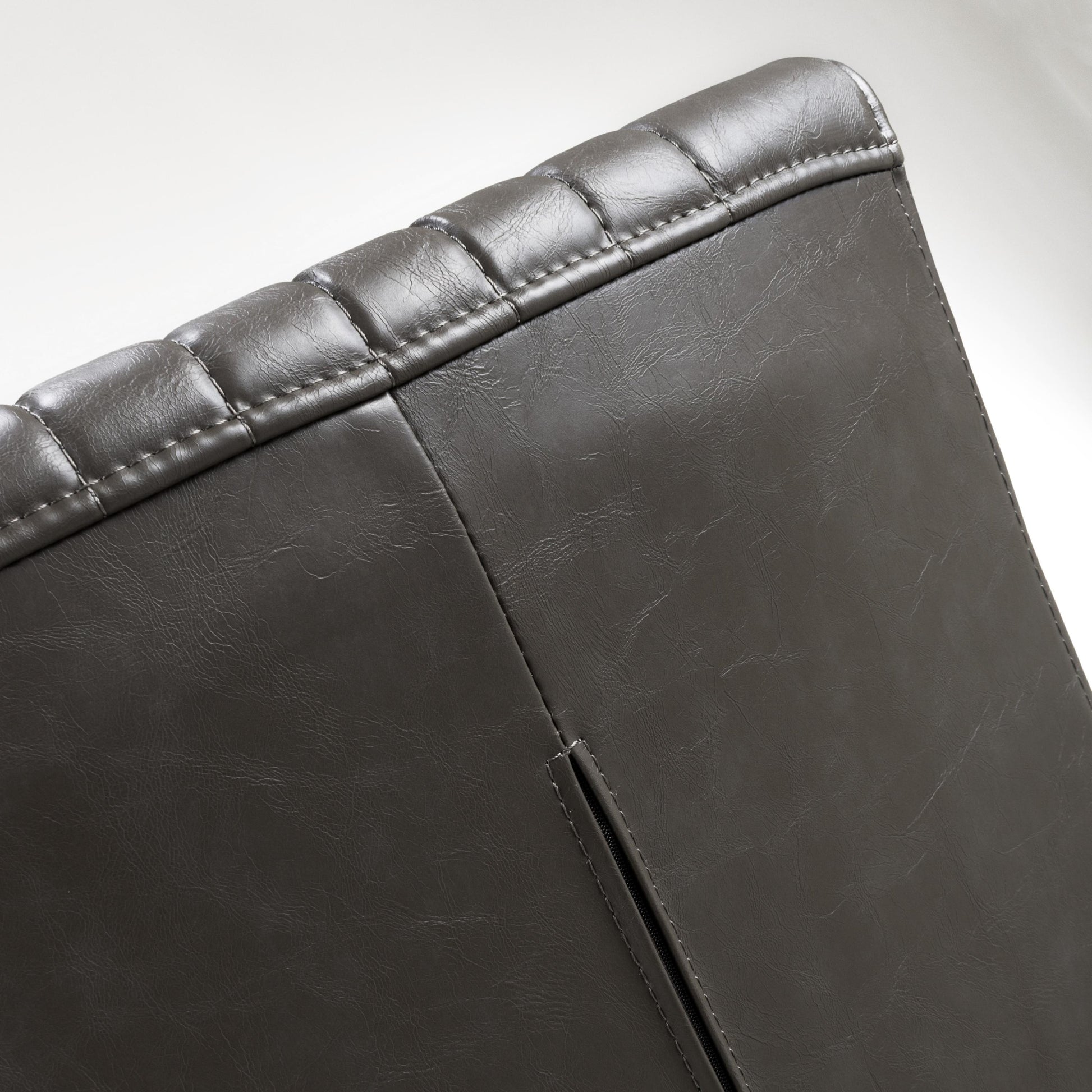 Archer Cantilever Leather Effect Grey Dining Chair - Blythe Living