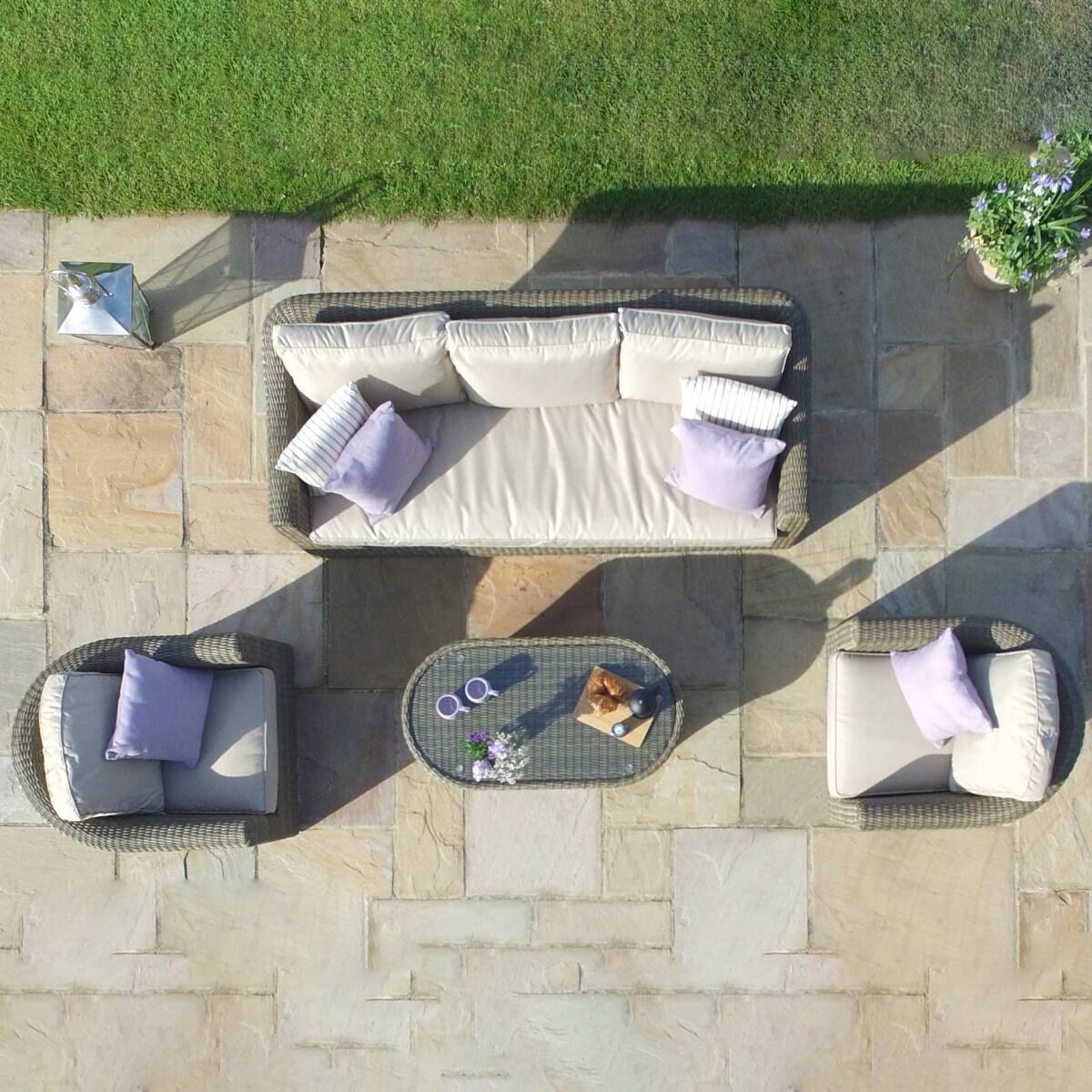 Maze - Winchester 3 Seat Rattan Sofa Set - Blythe Living
