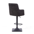 Orion Suede Effect Light Grey Bar Stool - Blythe Living