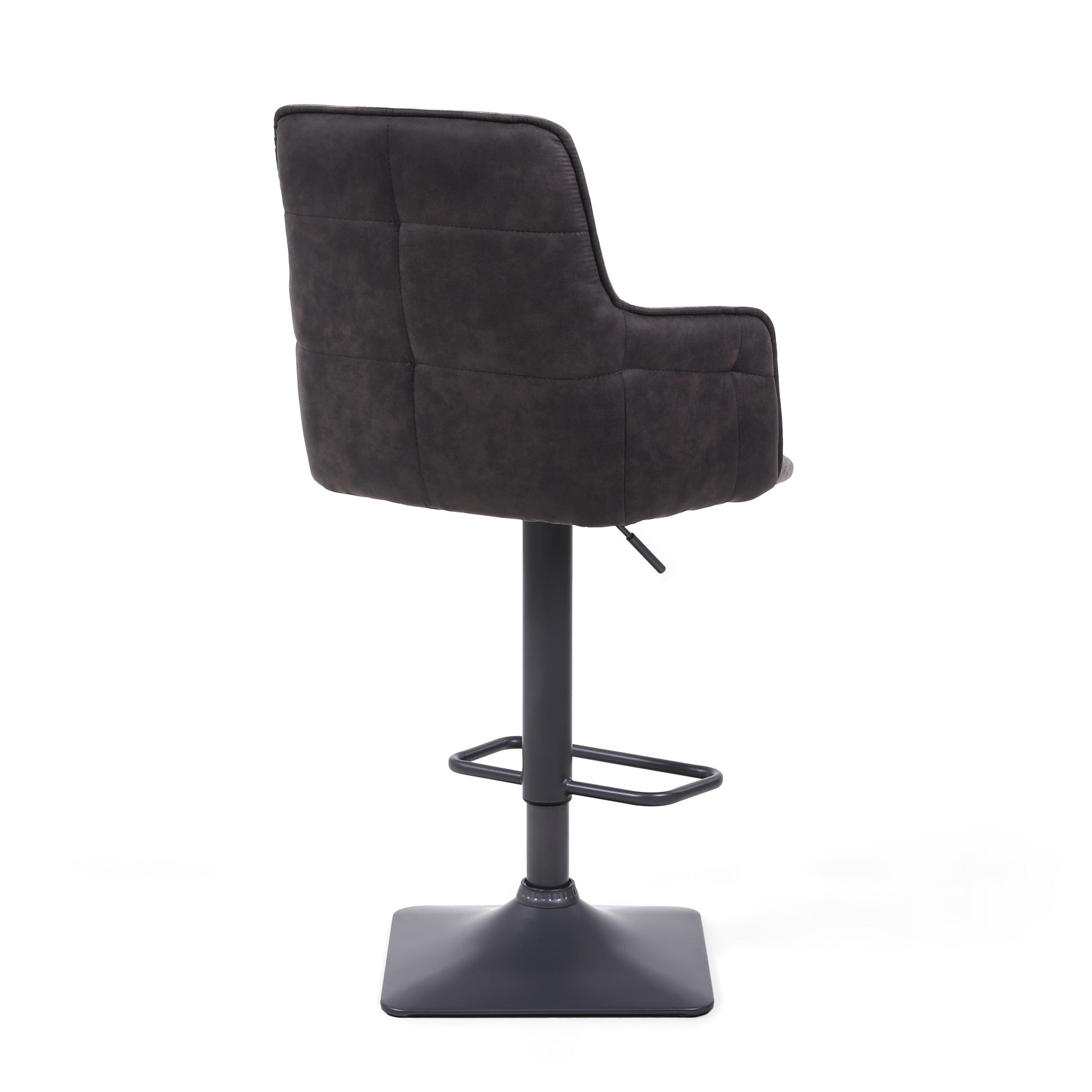 Orion Suede Effect Light Grey Bar Stool - Blythe Living