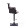 Orion Suede Effect Light Grey Bar Stool - Blythe Living