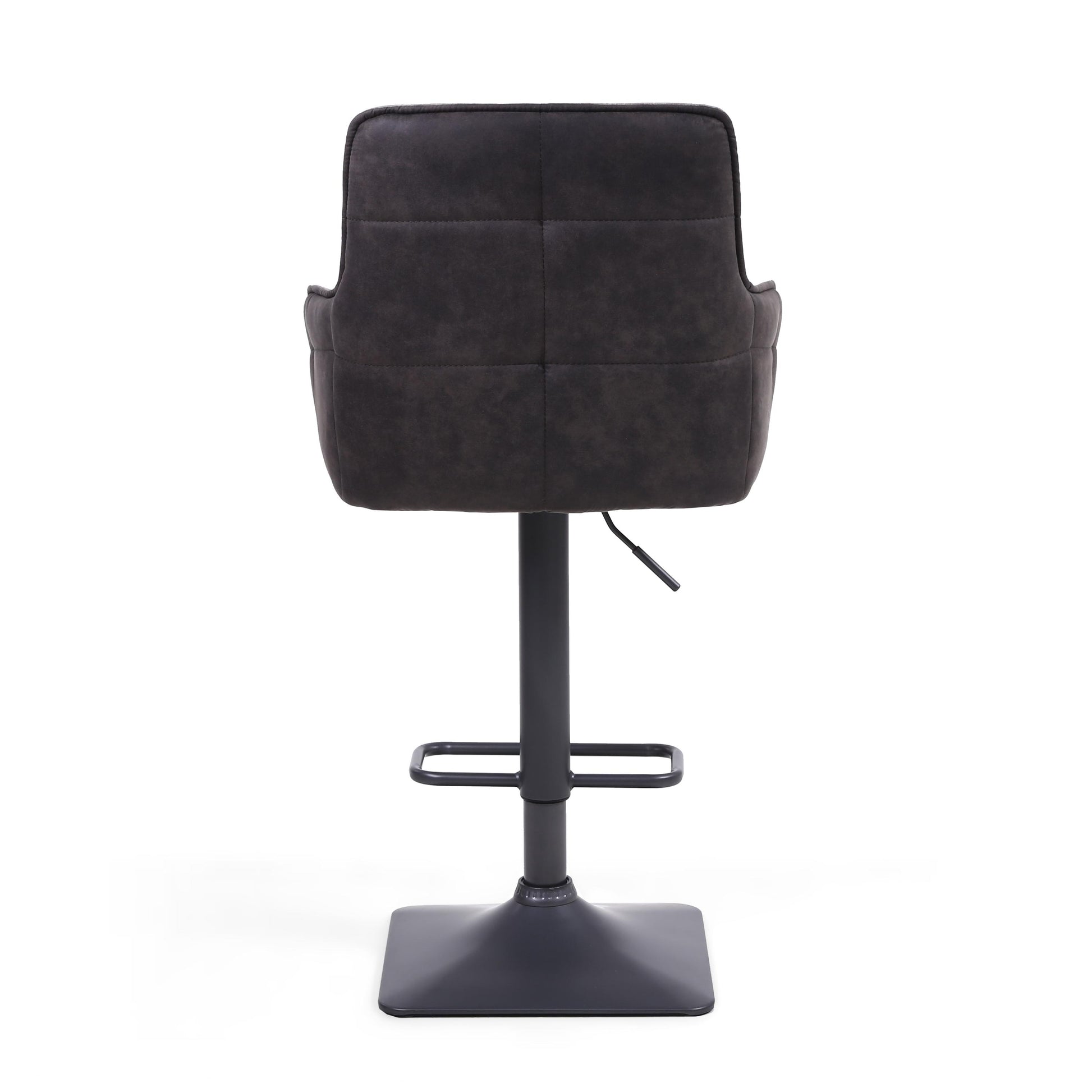 Orion Suede Effect Light Grey Bar Stool - Blythe Living