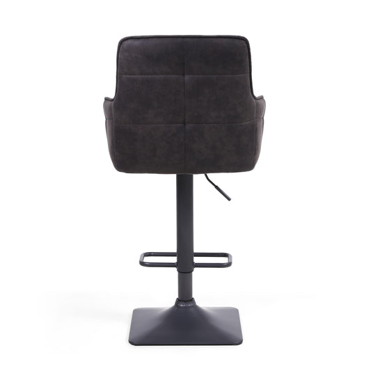 Orion Suede Effect Light Grey Bar Stool - Blythe Living