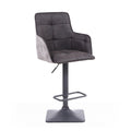 Orion Suede Effect Dark Grey Bar Stool - Blythe Living