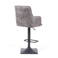 Orion Suede Effect Dark Grey Bar Stool - Blythe Living