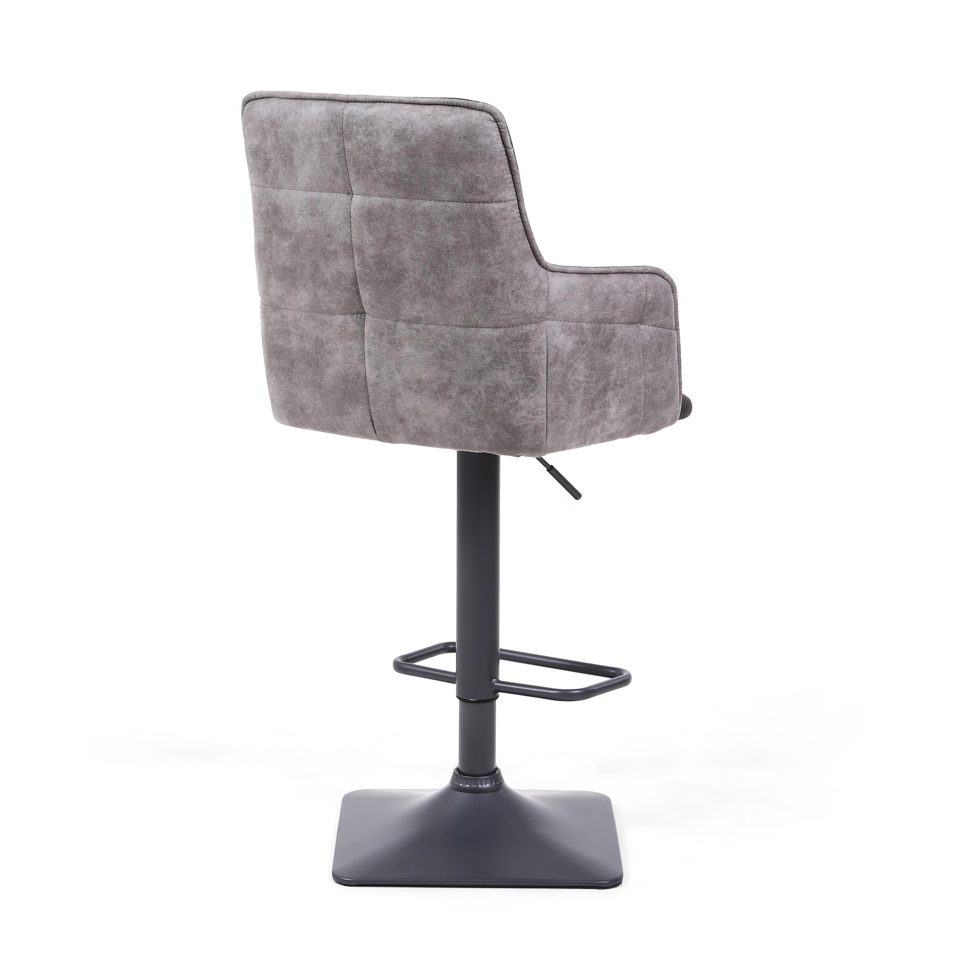 Orion Suede Effect Dark Grey Bar Stool - Blythe Living