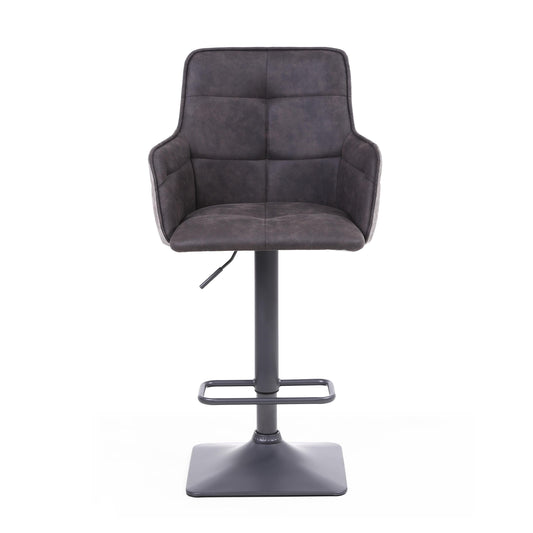 Orion Suede Effect Dark Grey Bar Stool - Blythe Living