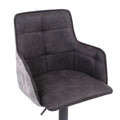 Orion Suede Effect Dark Grey Bar Stool - Blythe Living
