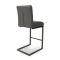 Archer Cantilever Leather Effect Grey Bar Chair - Blythe Living