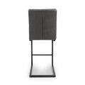 Archer Cantilever Leather Effect Grey Bar Chair - Blythe Living