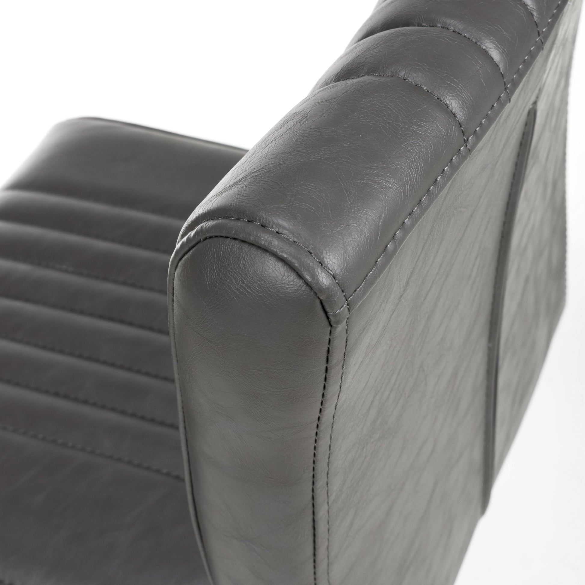 Archer Cantilever Leather Effect Grey Bar Chair - Blythe Living