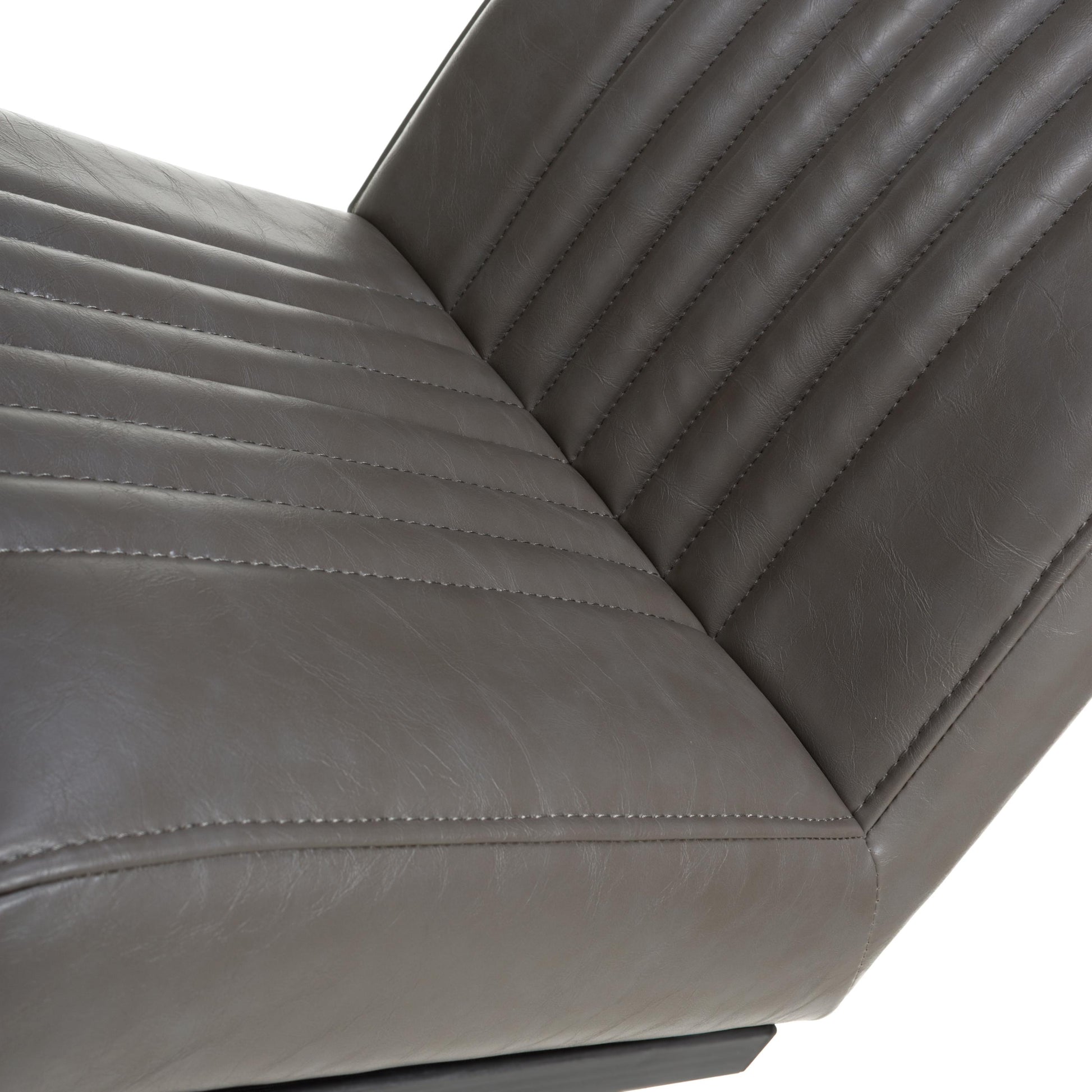 Archer Cantilever Leather Effect Grey Bar Chair - Blythe Living