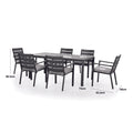 Maze - Vancouver 6 Seat Aluminium Rectangular Dining Set - Dove Grey - Blythe Living