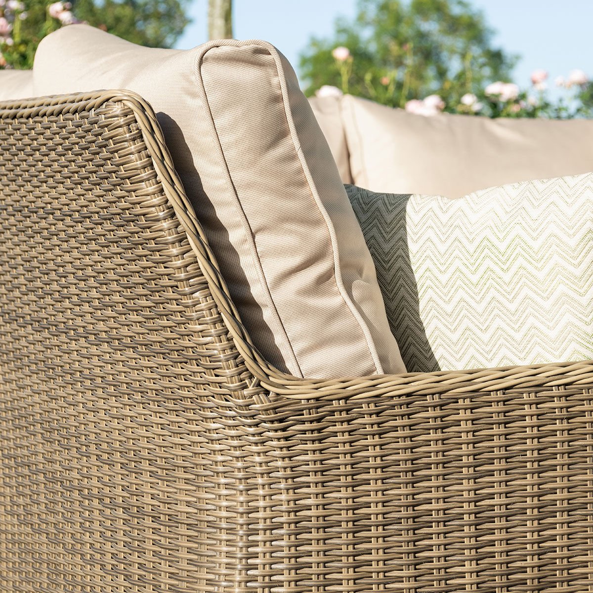 Maze - Winchester Royal Corner Rattan Dining Set with Ice Bucket & Rising Table - Blythe Living