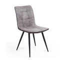Rodeo Suede Effect Light Grey Dining Chair - Blythe Living
