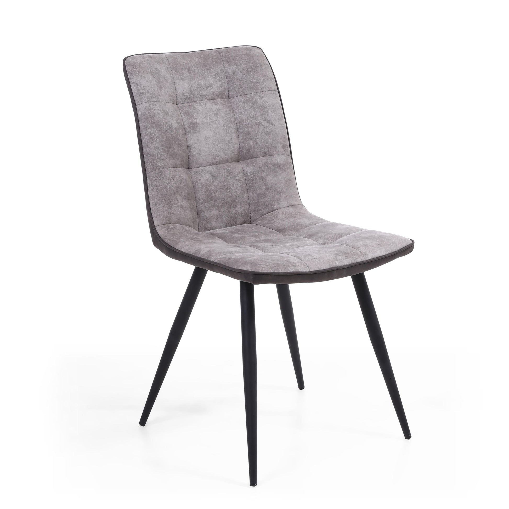 Rodeo Suede Effect Light Grey Dining Chair - Blythe Living