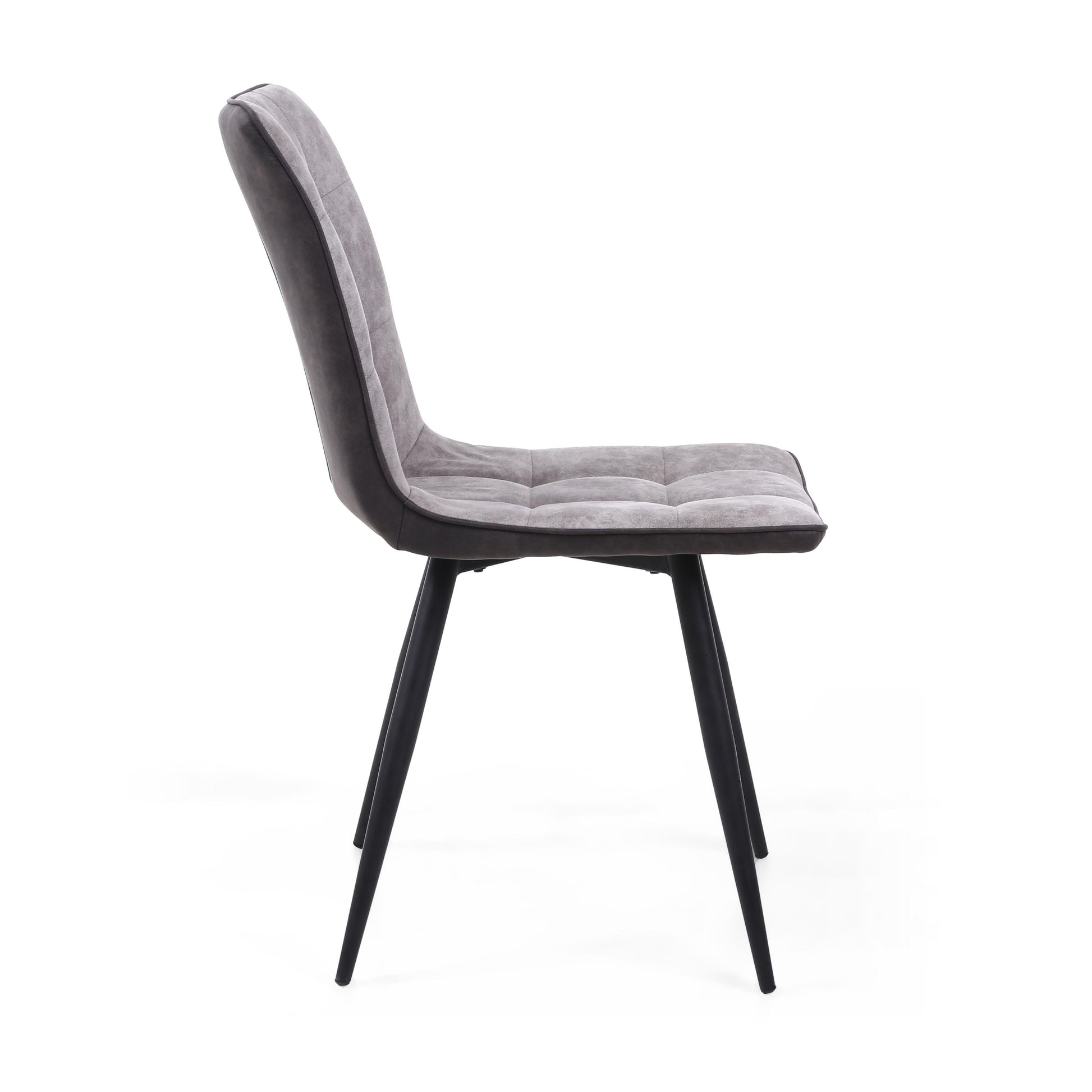 Rodeo Suede Effect Light Grey Dining Chair - Blythe Living