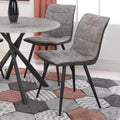 Rodeo Suede Effect Light Grey Dining Chair - Blythe Living