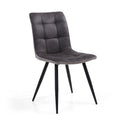 Rodeo Suede Effect Dark Grey Dining Chair - Blythe Living