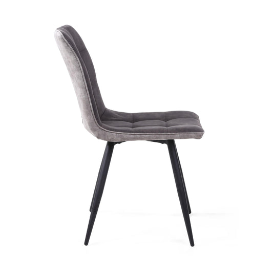 Rodeo Suede Effect Dark Grey Dining Chair - Blythe Living
