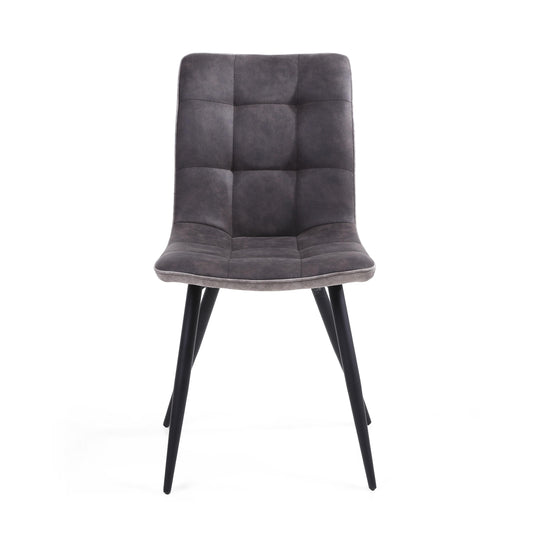 Rodeo Suede Effect Dark Grey Dining Chair - Blythe Living