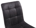 Rodeo Suede Effect Dark Grey Dining Chair - Blythe Living