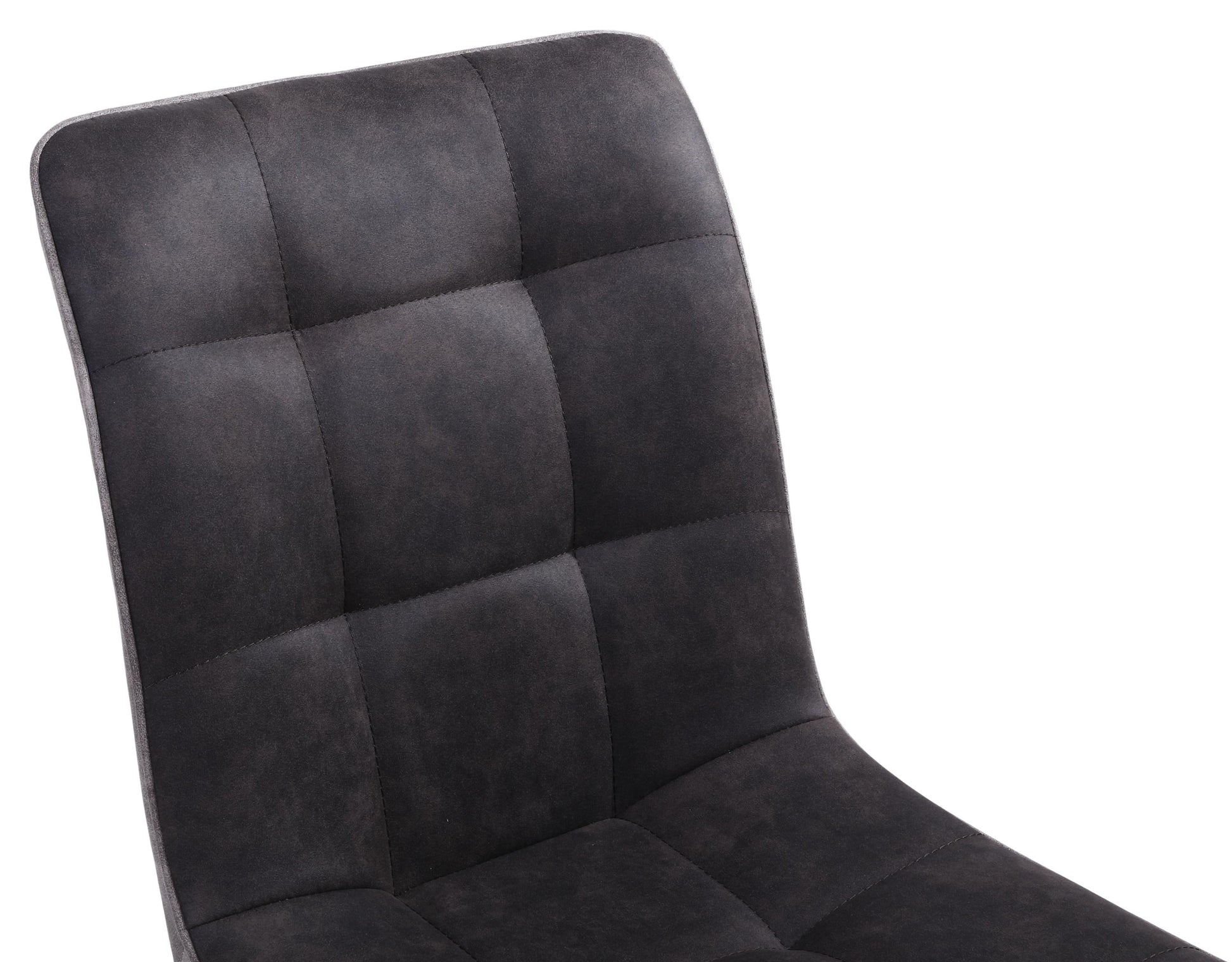 Rodeo Suede Effect Dark Grey Dining Chair - Blythe Living