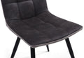 Rodeo Suede Effect Dark Grey Dining Chair - Blythe Living