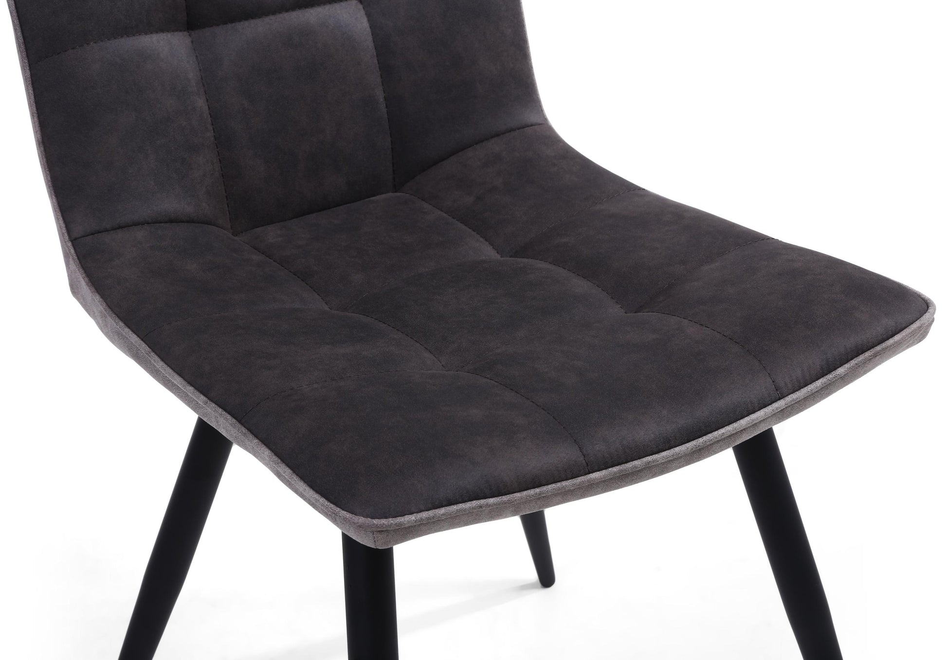 Rodeo Suede Effect Dark Grey Dining Chair - Blythe Living