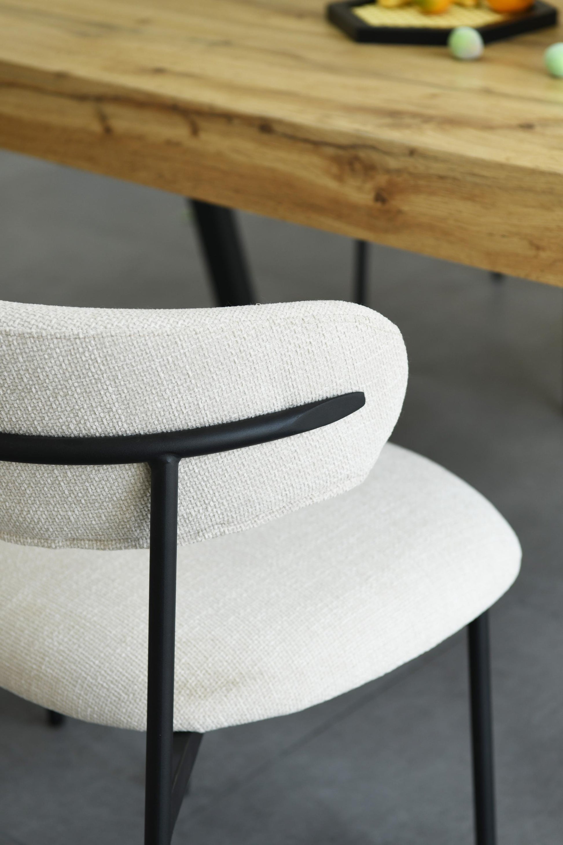 Marisa Linen Effect Natural Dining Chair - Blythe Living