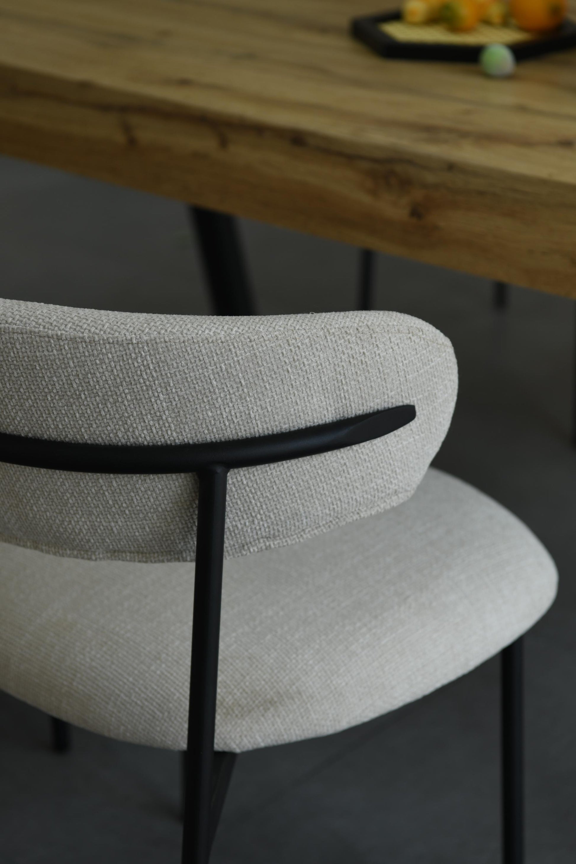 Marisa Linen Effect Natural Dining Chair - Blythe Living