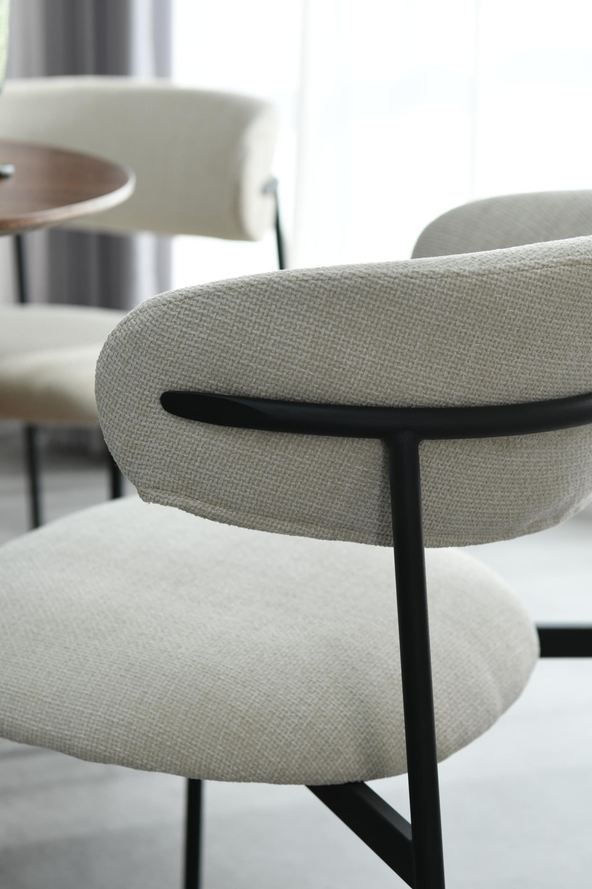 Marisa Linen Effect Natural Dining Chair - Blythe Living