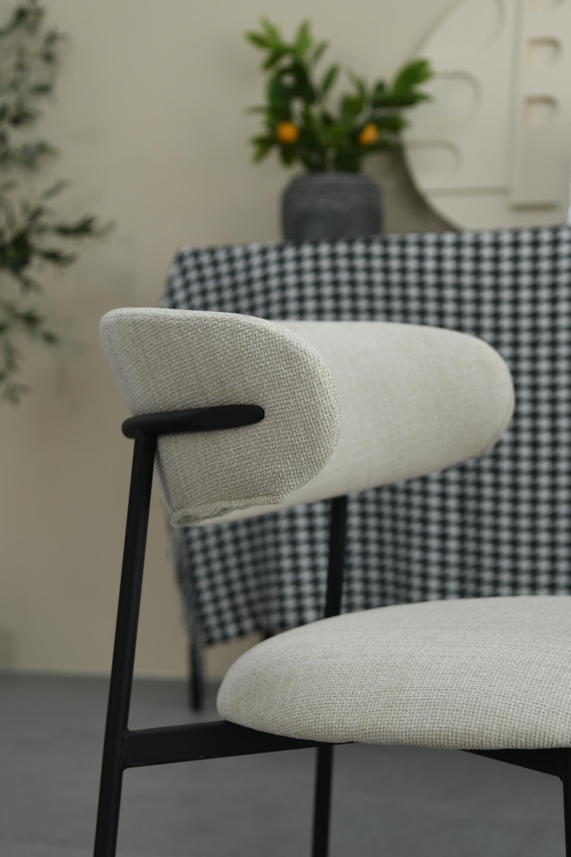 Marisa Linen Effect Natural Dining Chair - Blythe Living