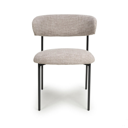Marisa Tweed Oatmeal Dining Chair - Blythe Living