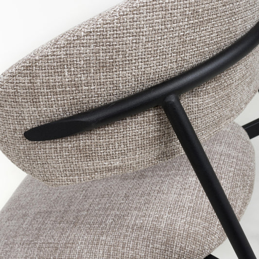 Marisa Tweed Oatmeal Dining Chair - Blythe Living