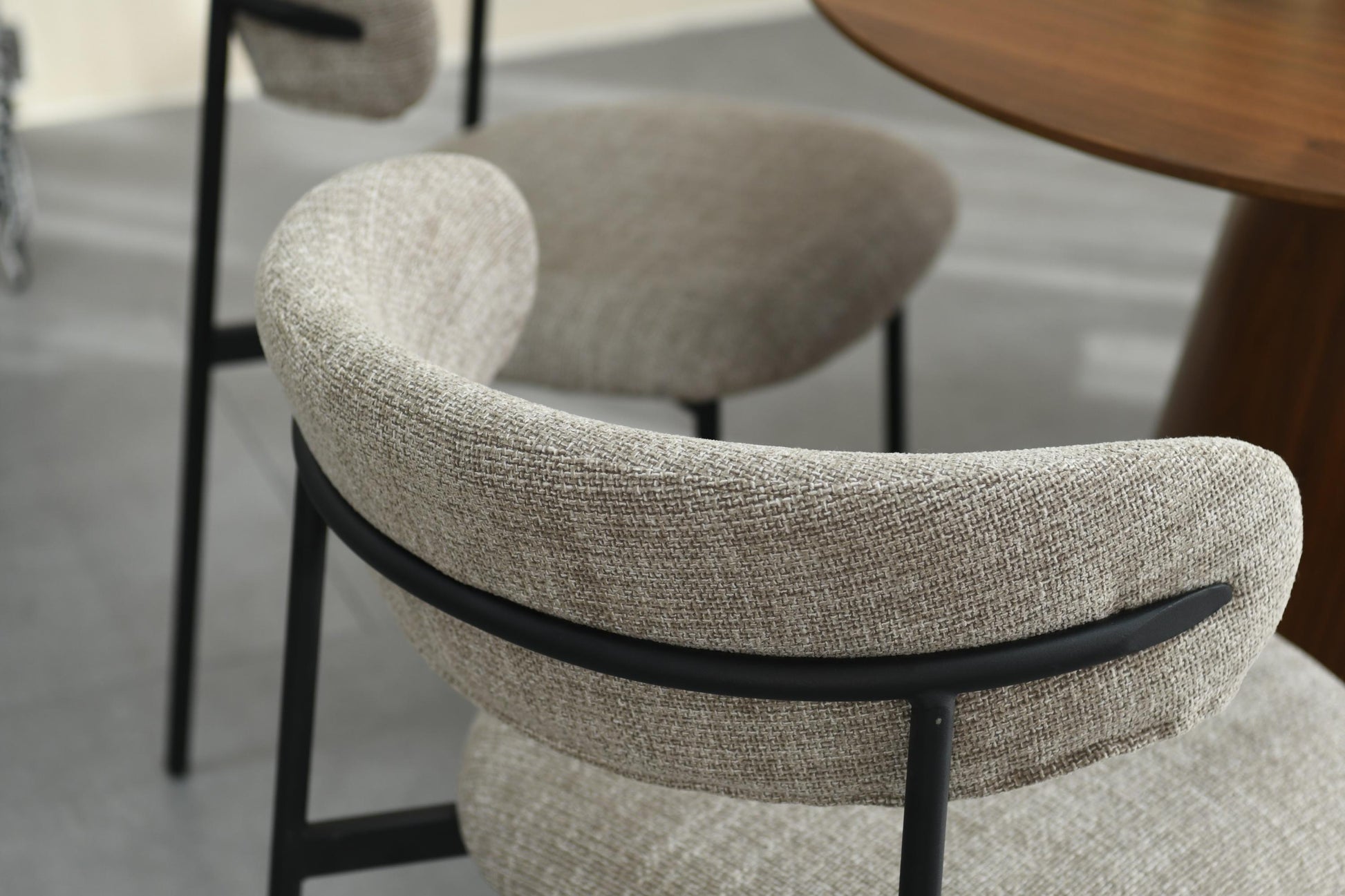 Marisa Tweed Oatmeal Dining Chair - Blythe Living