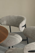 Marisa Tweed Oatmeal Dining Chair - Blythe Living