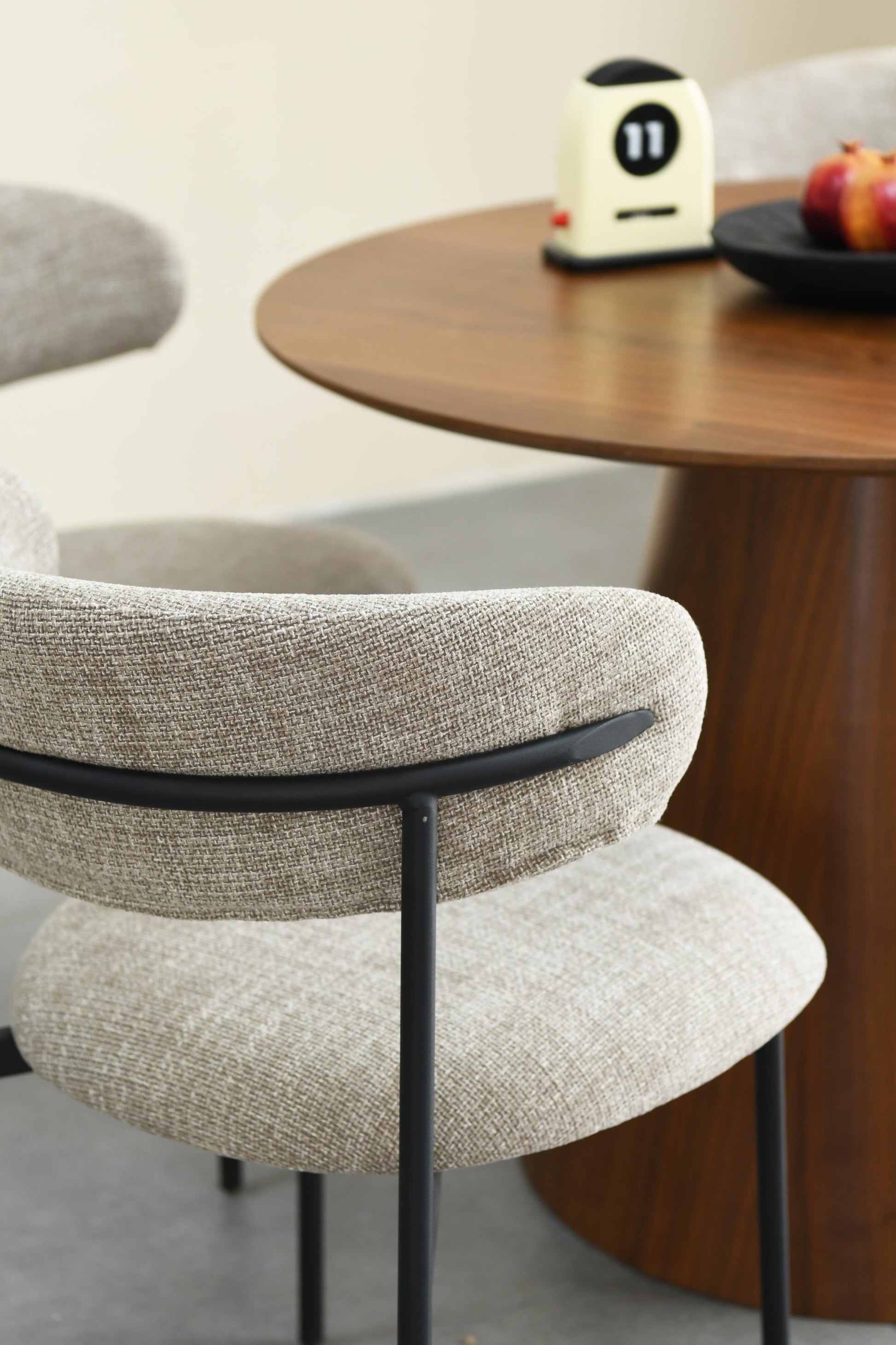 Marisa Tweed Oatmeal Dining Chair - Blythe Living