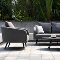 Maze - Outdoor Fabric Ambition 3 Seat Sofa Set with Oval Coffee Table - Flanelle - Blythe Living