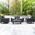 Maze - Outdoor Fabric Ethos 2 Seat Sofa Set - Charcoal with Square Coffee Table - Blythe Living